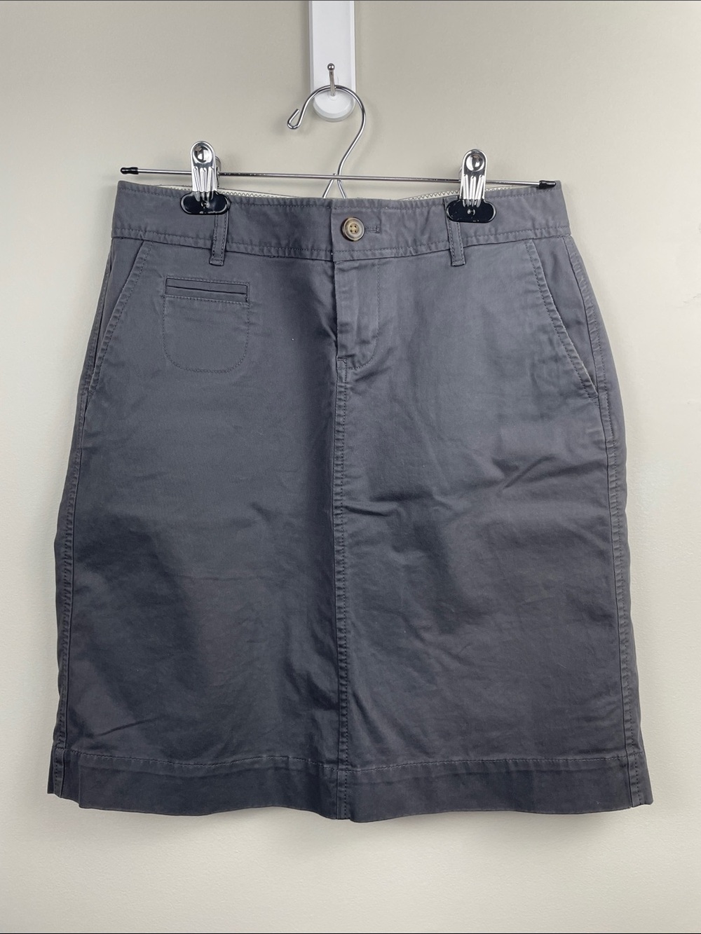 Old Navy Charcoal Pencil Skirt with Front Button Detail